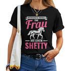 Women's Frau Mit Einem Shetland Pony Rider T-shirt Frauen