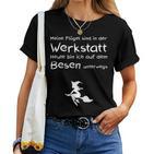 Women's Saying Heute Bin Ich Mit Dem Broom Unterwegs Witches T-shirt Frauen