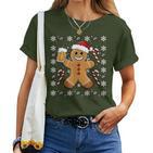 Christmas Christmas Santa Biscuit Beer T-shirt Frauen