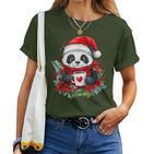 Panda Christmas Children Christmas Panda T-shirt Frauen