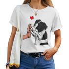 Border Collie Love Dogs Mama Female T-shirt Frauen