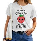 Das Leben Ist Besser Mit Einer Himbeere Kawaii T-shirt Frauen