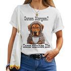 Rhodesian Ridgeback Hund Guten Morgen Ganz Dünne Eis Women's T-shirt Frauen