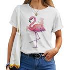 Vintage Flamingo Bird Retro Animal Lover Flamingo T-shirt Frauen