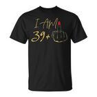 40Th Birthday For I Am 39 Plus 1 Middle Finger T-Shirt