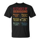 6 Stages Of Debugging Software Engineer Coder Programmer T-Shirt