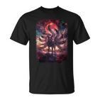 Anime Kitsune Nine Tail Fox Manga Otaku Style T-Shirt