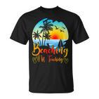 Beaching Not Teaching Lustiger Sommerlehrer Strandurlaub T-Shirt