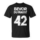 Bevor Du Fragst 42 Die Anwort Auf Alles T-Shirt