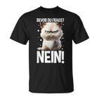 Bevor Du Fragst Nein Katzekaffee Kater Announced T-Shirt