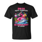 With Bin Da Kann Losgehen Es Escaliert Eh Flamingo Kreuzfahrt T-Shirt