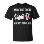 Car Mechanic Mechatronics Ölich Abends Happy T-Shirt