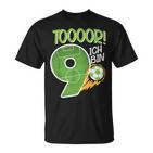 Children's Birthday Ich Bin 9 Jahre Fussball T-Shirt