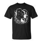 Cool Border Collie Artistic Portrait T-Shirt