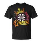 Dart Spielerin Dart Queen Lustiges Dart Spielen Frauen T-Shirt