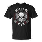 Darts Dart 180 Bullseye Skull  T-Shirt