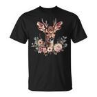 Deer Fawn Flowers Costume Dirndl Oktoberfest T-Shirt