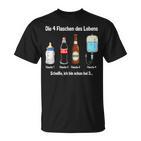 Die 4 Flaschen Des Leben Party T-Shirt