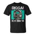 With Digga Ich Bin 14 Jahre Junge Geburtstag T-Shirt