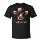 Dorfkind Und Stolz Drauf Traktor Bauern & Landwirt Cow  T-Shirt