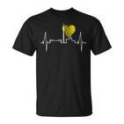 Dortmund Heartbeat Skyline Puls Ruhrpott Stadion Dortmunder T-Shirt