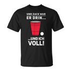 Beer Pong Beer Pong Und Zack War Er Drin T-Shirt