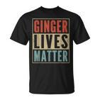 Ginger Lives Matter Retro Colours Redhead T-Shirt