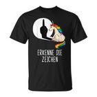 Unicorn Erkenne Die Zeichen T-Shirt