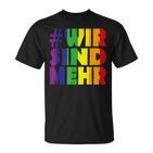 Gegen Rassismus Und Gegen Rechts Wir Sind Mehr T-Shirt