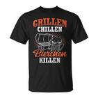 Grillen Chillen Bierchen Killen Saying S T-Shirt