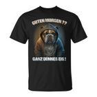 Guten Morgen Ganz Dünnes Eis Dog Coffee T-Shirt