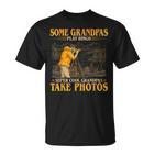 Herren Coole Opas Nehmen Sie Fotos Goldener Eleganter Stil T-Shirt