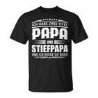 Ich Habe Zwei Titel Papa Und Steppapa Ich Rocke Sie Bote T-Shirt