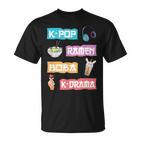 K-Pop Ramen Boba K-Drama Cute Anime Ramen T-Shirt