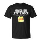 Komm Wir Essen Kinder Punctuation Mark Comma Sayings T-Shirt