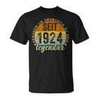 Lustiger 100 Geburtstag -Intage 1924 Geburtstag 100 Jahre T-Shirt