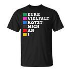 Lustiges Eureielfalt Kotzt Mich An T-Shirt