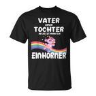 Lustigesater Einer Tochter Einhörner Geburt Baby  T-Shirt