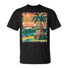 Maui Hawaii Surfing Retro Mauiintage Hawaii Surfer T-Shirt