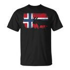 Norwegian Flag Noreg Norge Scandinavia Norway T-Shirt