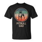 Pitbull Dogintage Pitbull Dad T-Shirt