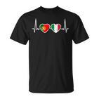 Portugal Italyintage Heartbeat Flag Portuguese T-Shirt