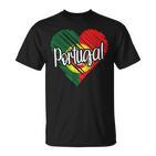 Portugal For Portuguese Heart Flag For Portugal T-Shirt