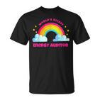 Regenbogen Retro World's Netteste Energie Auditor T-Shirt