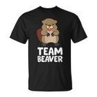 Rodent Team Beaver Team Beaver Love Flannelette T-Shirt