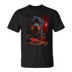 Rottweiler In Pub I Drinking Dog I Dog Bar Rottweiler T-Shirt