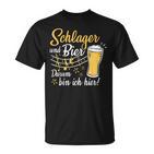 Schlager Und Bier Darum Bin Ich Hier Schlagerparty Costume T-Shirt