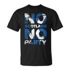 Scottish Banner Fan Scotland Flag Retro No Scotland No Party T-Shirt