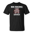 Simracing Gaming Sring Wheel Racing Game Simulator T-Shirt