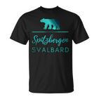 Spitzbergen Svalbard Polar Bear Polar Lights T-Shirt